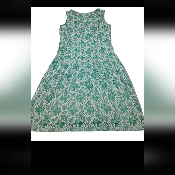Cynthia Rowley Teal Floral Lace Dress – Small - Picture 6 of 14
